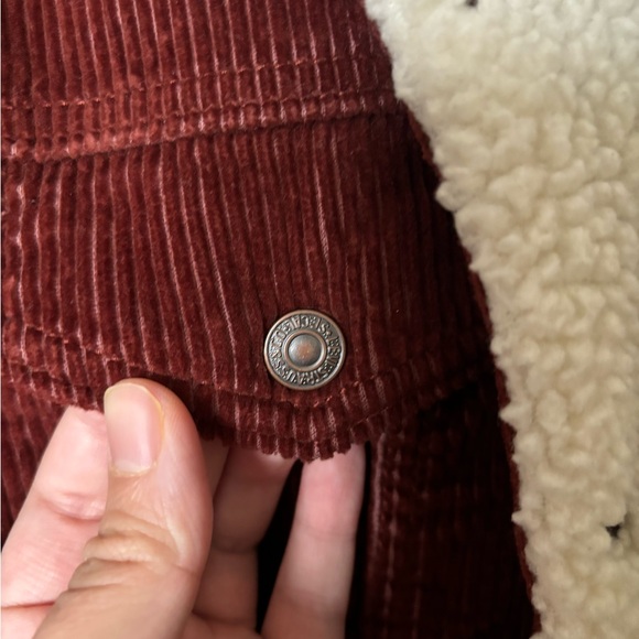 Levi’s Corduroy Sherpa-Lined Trucker Fall Winter Jacket - M - Picture 9 of 10